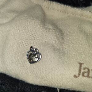 James Avery Retired Sterling Silver/14k Gold Descending Dove Heart Charm